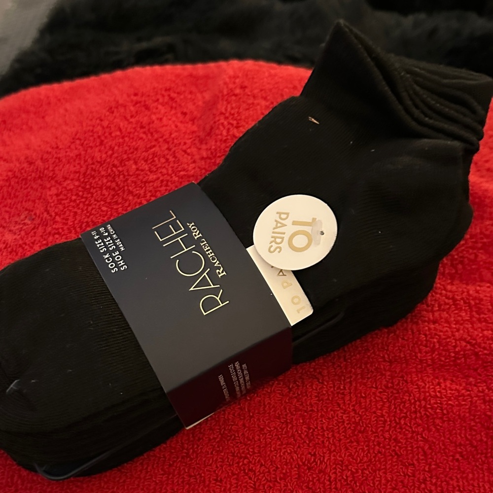 Rachel Unisex Black Casual Socks - 10 Pack Anklet’s